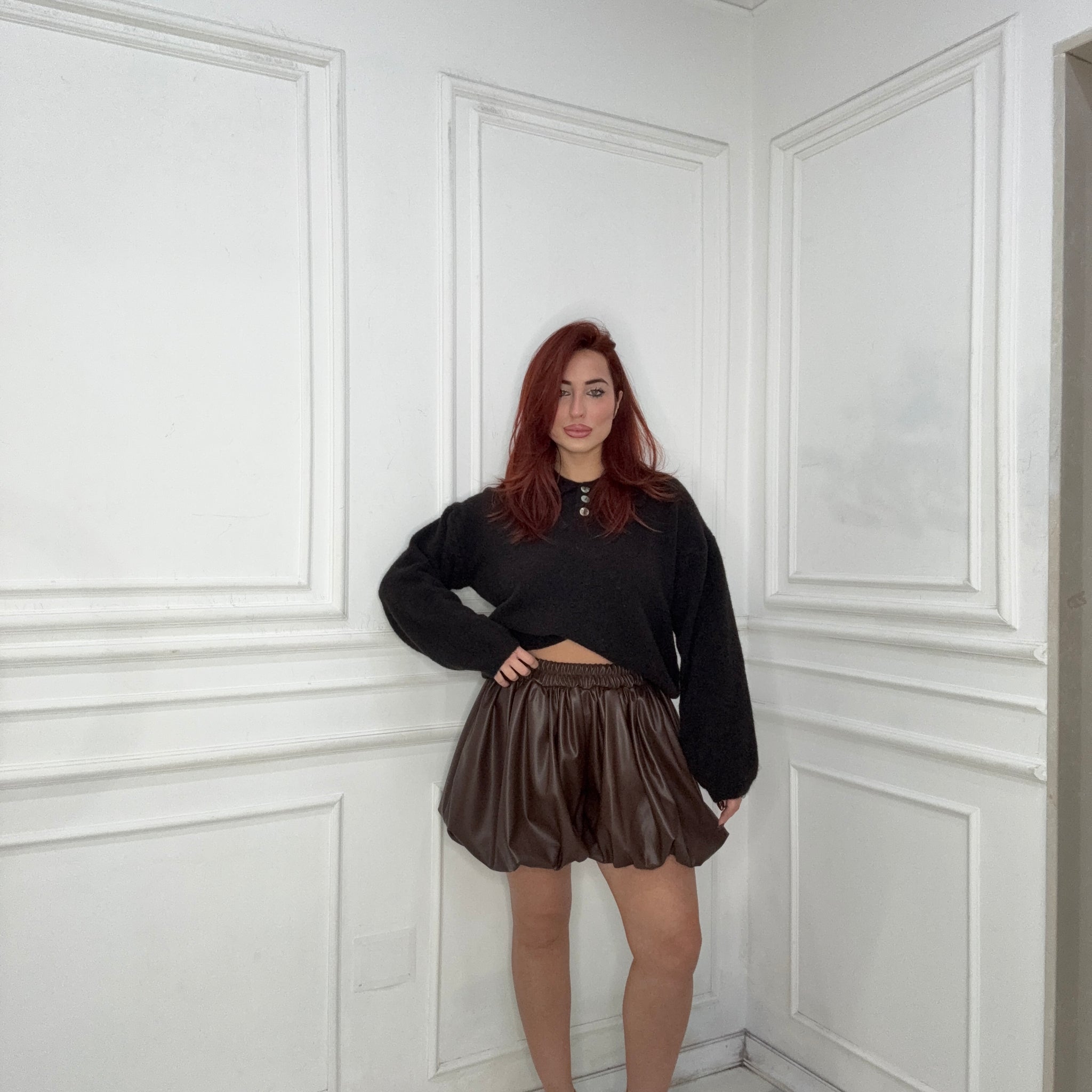 Gonna Palloncino Ecopelle