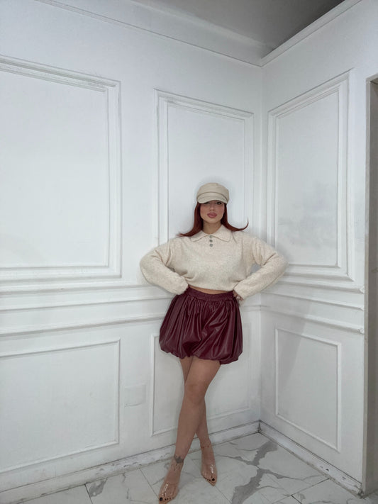 Gonna Palloncino Ecopelle