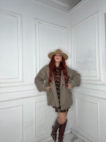 Giacca in panno Fango