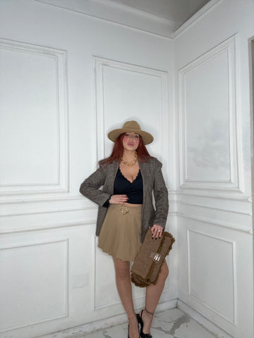 Panta Gonna Plisse beige