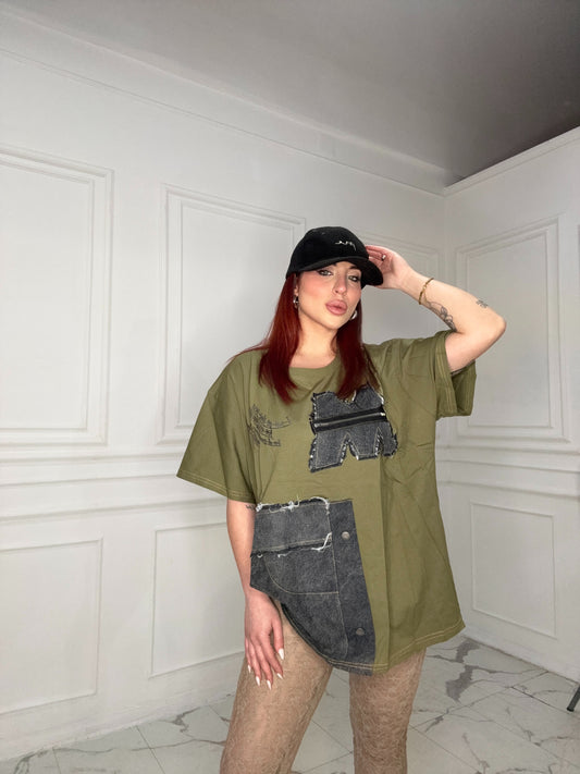 Maxi Shirt Verde Militare
